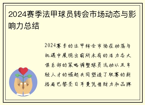 2024赛季法甲球员转会市场动态与影响力总结